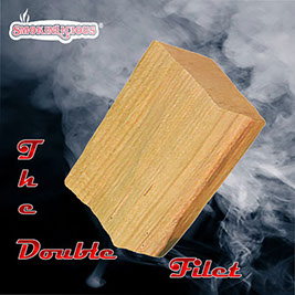 Our double filet wood chunk is cut from the heartwood of the tree and is approxiimately 3&nbsp; by 4" by 2".&nbsp; These are&nbsp; bark free!