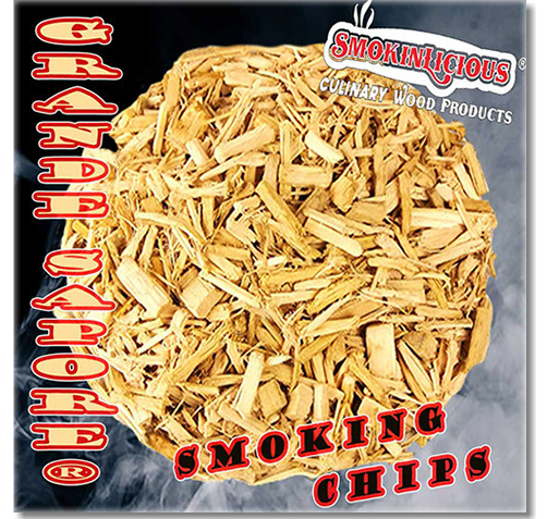 Our Grande Sapore smoker wood chips are crushed into irregular shapes&nbsp; to allow the time release of smoke during their burning process.	